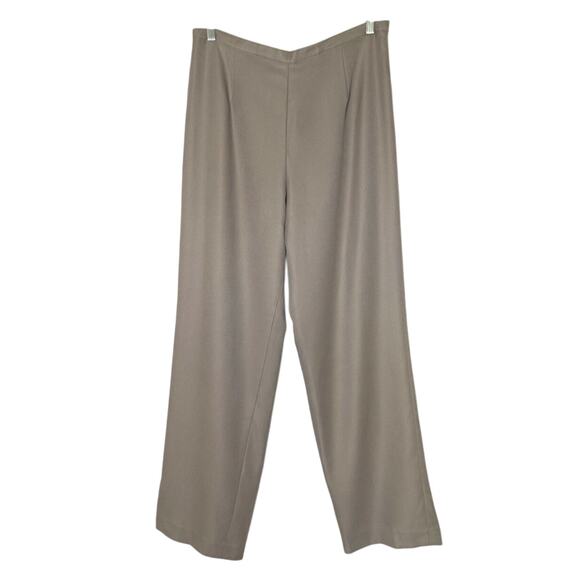 NWT VTG Talbots Women Silk Twill Brown High Waist Trouser Pant Size 12 Old Money - Picture 1 of 11